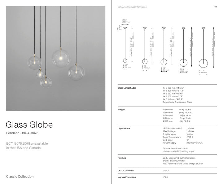 Glass Globes Pendant