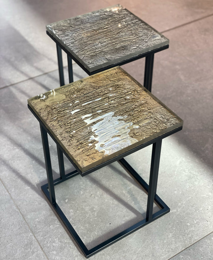 Elio II Side Table with Glass
