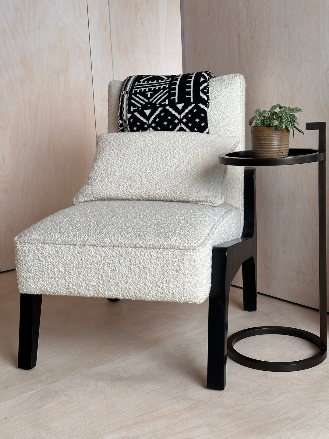 Atena Chair Ivory Boucle